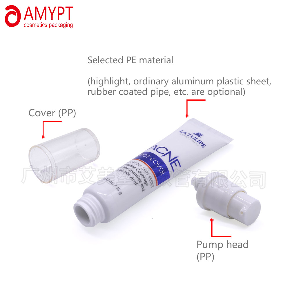 Tubi per pompa airless in plastica per imballaggio cosmetico per crema/lozione/gel