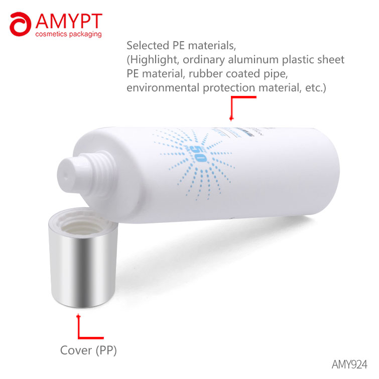 Tubo ovale in plastica cosmetica